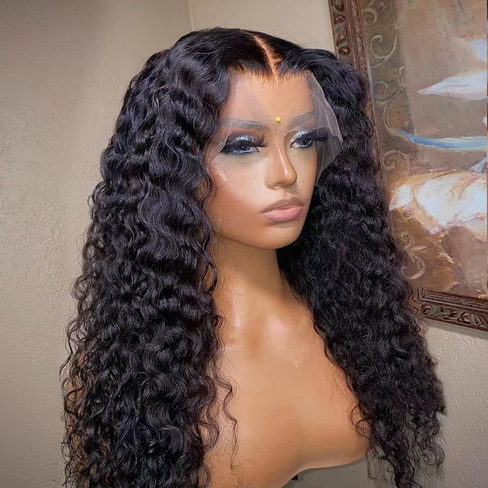 4x4 Transparent Lace Closure Wig 
Jerry Curly Virgin Human Hair