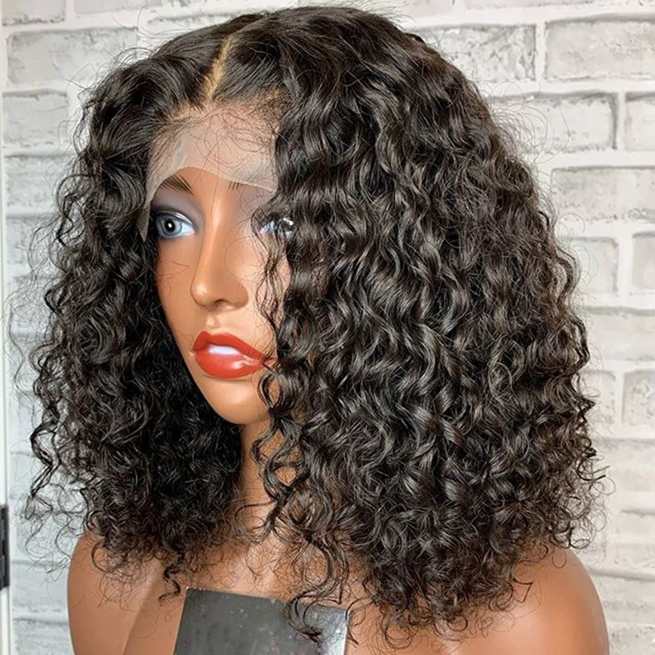 13x4 Water Wave Short Bob Lace Frontal Wig
Wet and Wavy Human Hair.